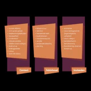 Infographic van de factoren van werkdruk