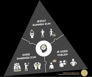 Infographic geluksdriehoek